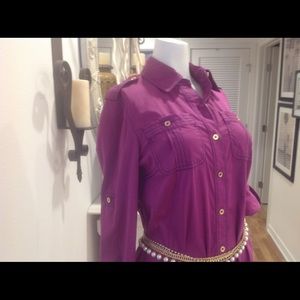 Tory Burch vibrant shirt dress Size 0